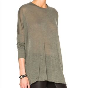 NWT Superfine long sleeve‎ wool blend square top